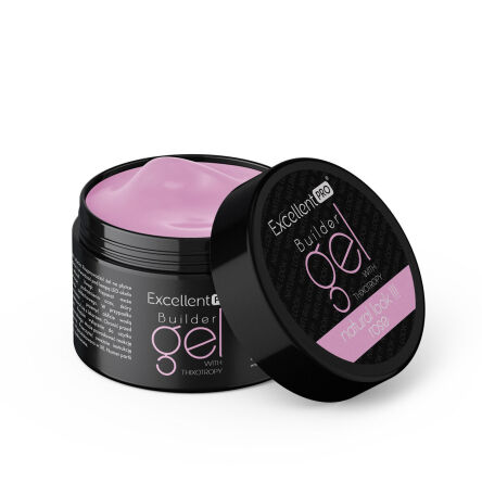 Excellent PRO Builder Gel with thixotropy - Natural Look Rose - 15g