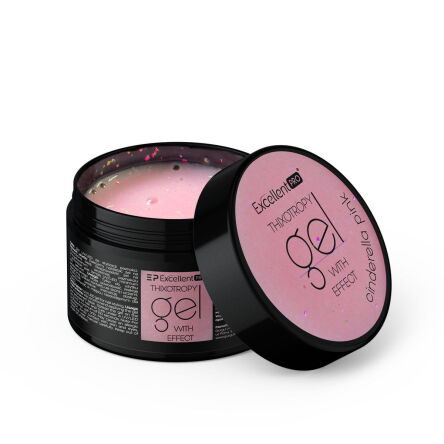 Excellent PRO Thixotropy gel with effect - Cinderella Pink - 15g