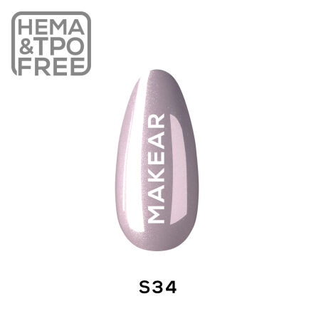 S34. Lakier hybrydowy MAKEAR - 8 ml