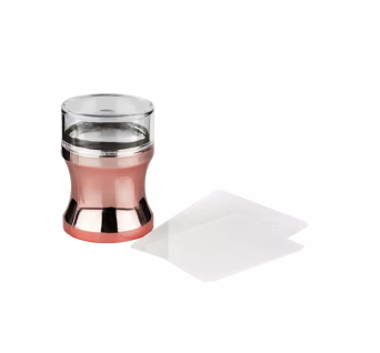 Stempel Silikonowy Rose Gold + 2 Blaszki do zdobień