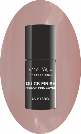 Hybryda QUICK FINISH French Pink Cover LOCO NAILS  5 ml